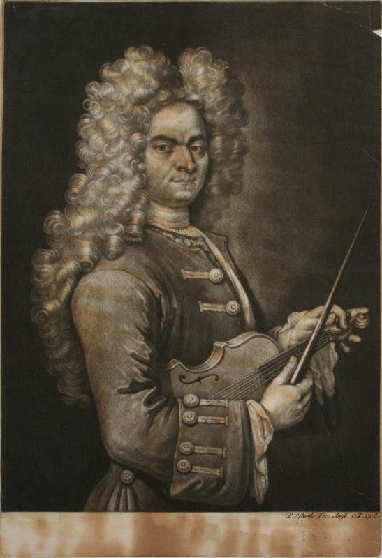 Pieter Schenk - Podobizna houslisty