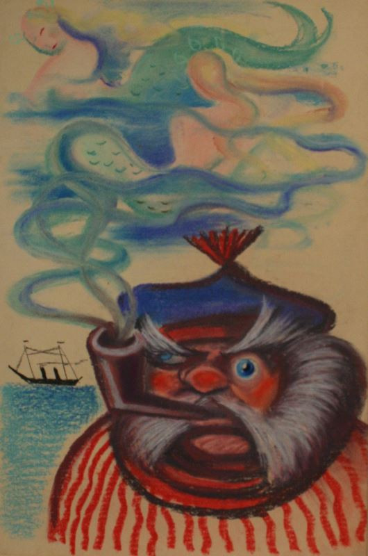 František Tröster - Ilustrace k pohádce M. Hallera Pohádka o mořské panně