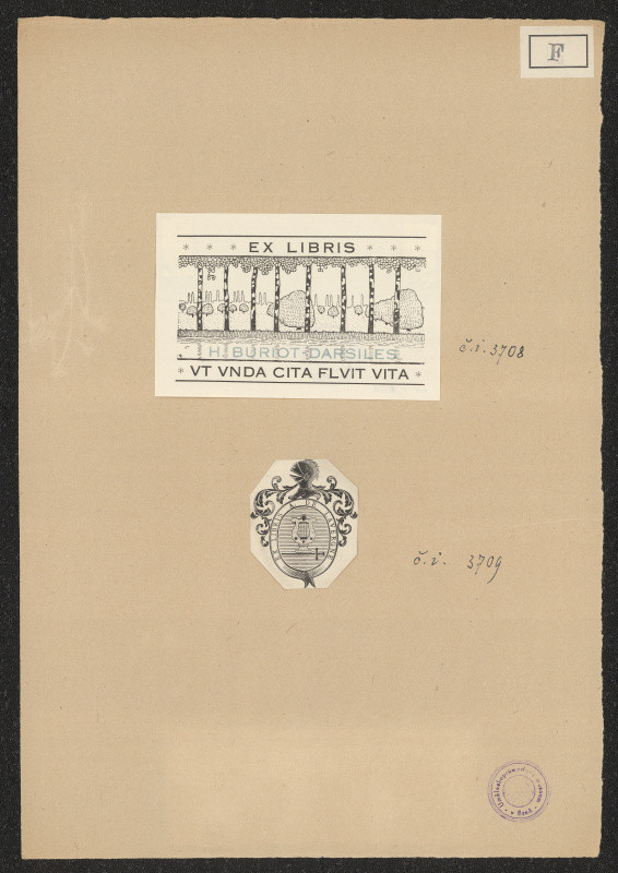 Ch. de Fontenay - Exlibris H. Buriot Darsiles