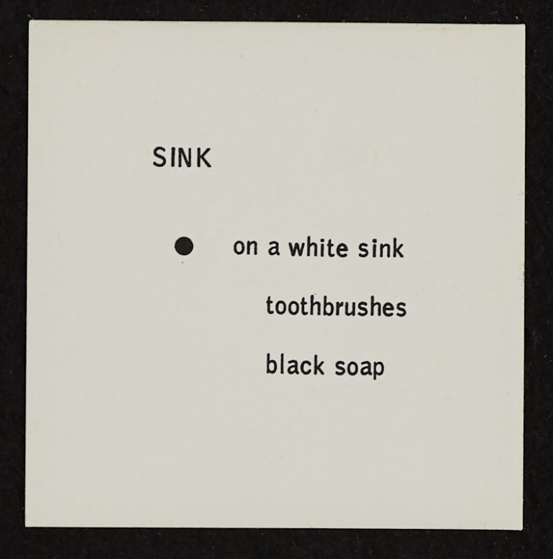 George Brecht - Sink from Water Yam