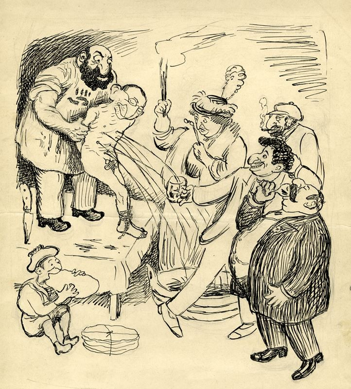 František Gellner - Satirická kresba