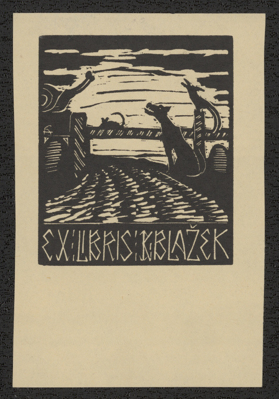 Arnošt (Ernst) Hrabal - Ex libris K. Blažek