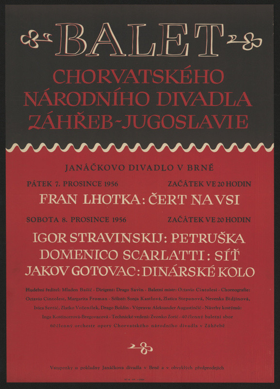 neznámý - Balet chorvatského národního divadla, Záhřeb, 8.12.1956