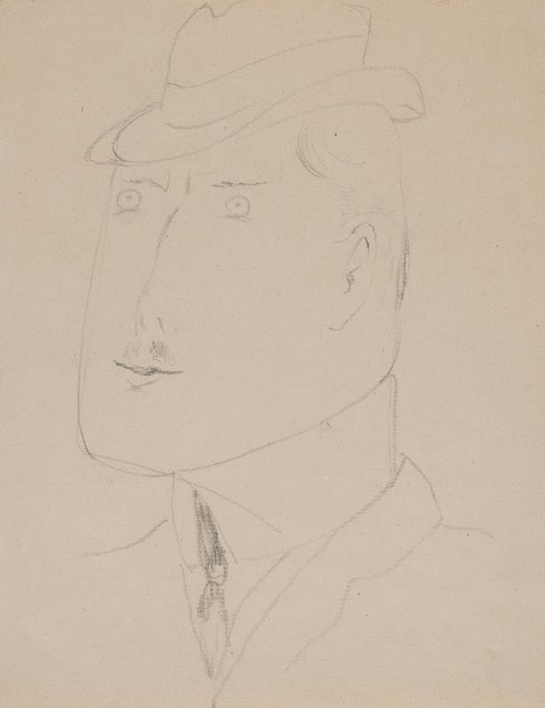 Josef Šíma - Hlava muže (v klobouku)