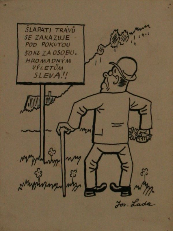 Josef Lada - Šlapati trávu se zakazuje