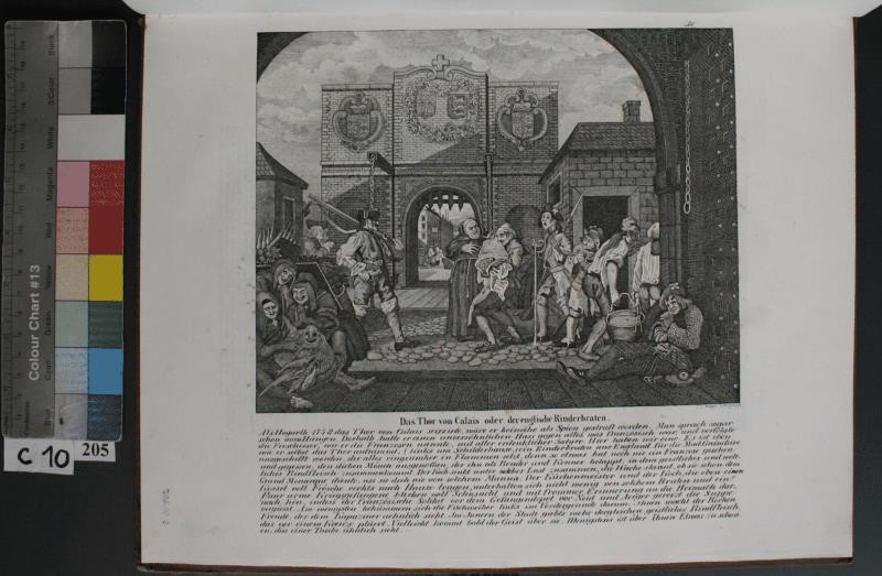 Johann Christian Böhme (C. C. Böhme) - Das Tor vo Calais .... in William Hogarths sämtliche Werke