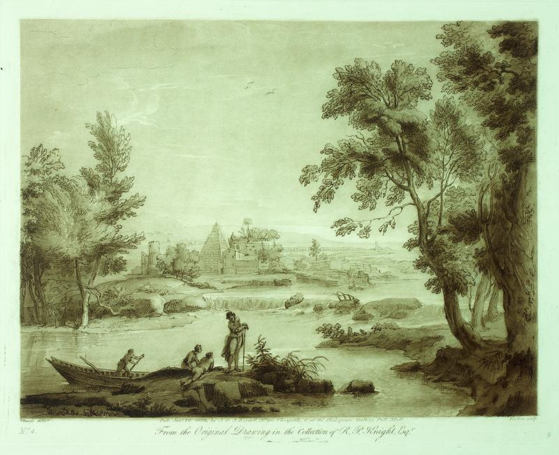 Richard Earlom - Antická krajina s řekou
