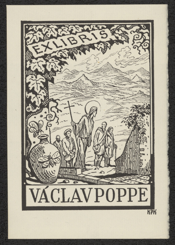 Jan Konůpek - Ex libris Václav Poppe