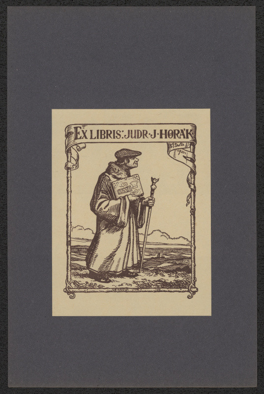 Josef Lhota - J. Fuchs Ex libris. in J. Lhota. Dvanáct ex libris. Praha 1922