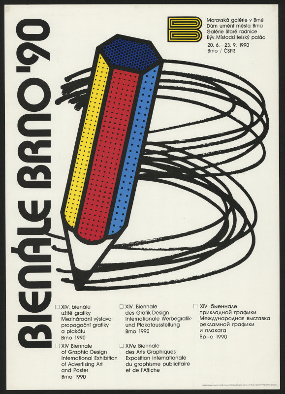 Pavel Hrach - XIV. bienále užité grafiky Brno 90. Mezinárodní výstava propagační grafiky a plakátu