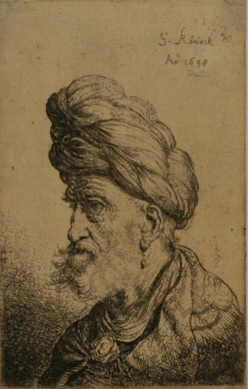 Salamon Koninck - Hlava muže v turbanu