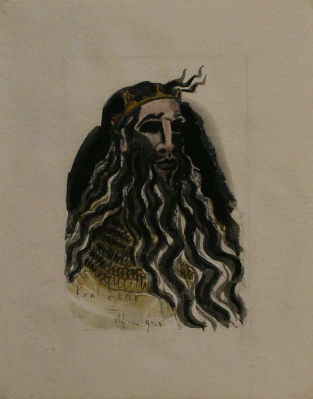 Vlastislav Hofman - Návrh masky pro Krále Leara