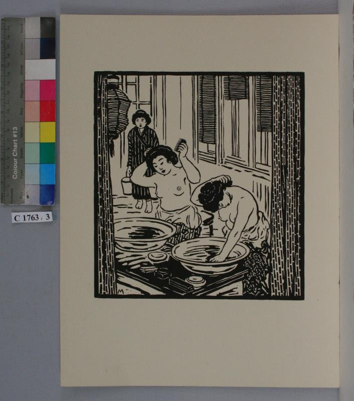 Ferdinand Michl - Japanerinnen  bei  der  Toilette