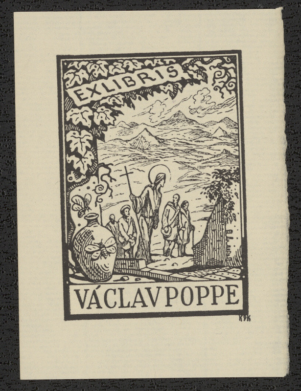 Jan Konůpek - Ex libris Václav Poppe