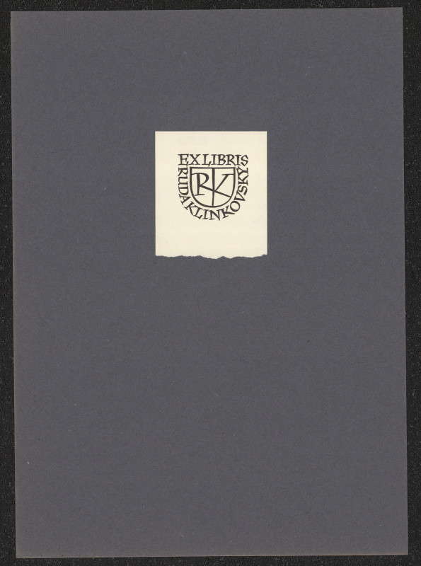 Oldřich Menhart - Ex libris Ruda  Klinkovský