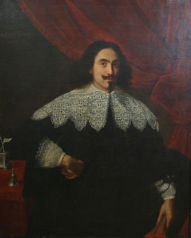 Philippe de Champaigne - okruh - Portrét muže s krajkovým límcem