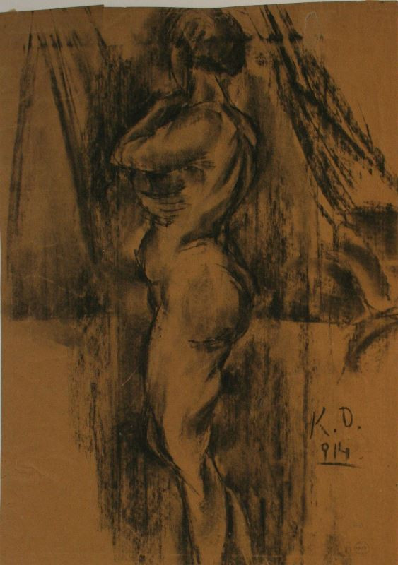 Karel Dvořák/1893 - Akt stojící ženy