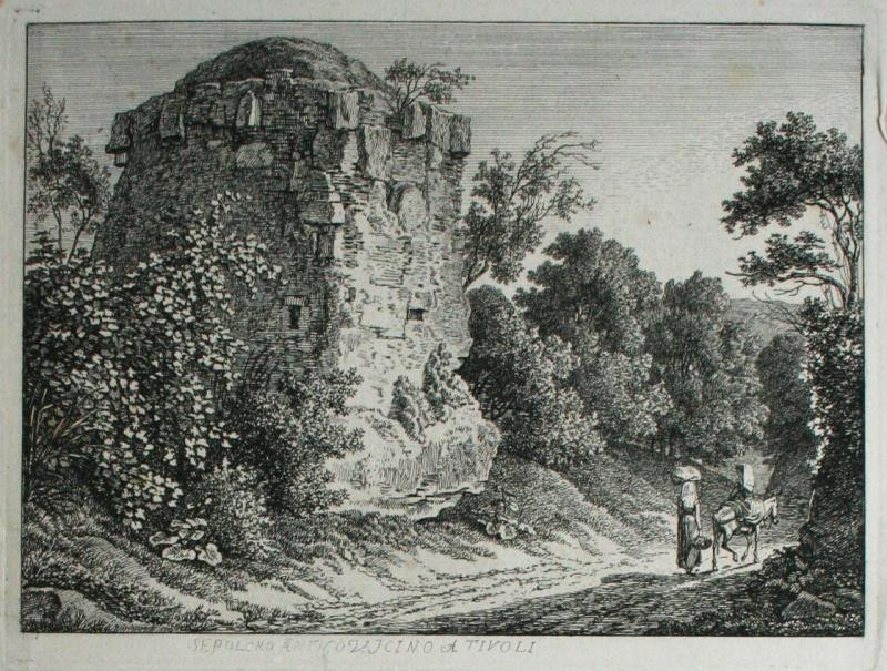Johann Christian Reinhart - Sepolcro antico vicino a Tivoli