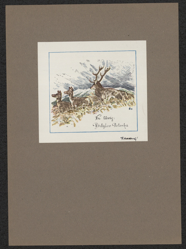 František Hradecký - Ex libris Břetislav Peterka