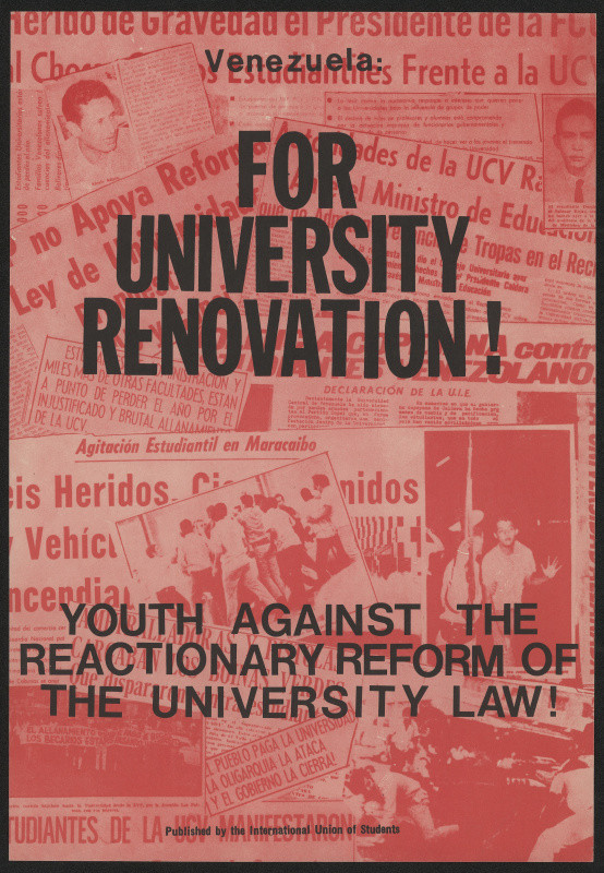 neznámý - Venezuela: For University Renovation! Youth against the Reactionary. Internat. Union of Students