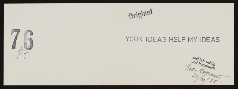 Robert Rehfeldt - Your Ideas Help My Ideas (PF 1976)