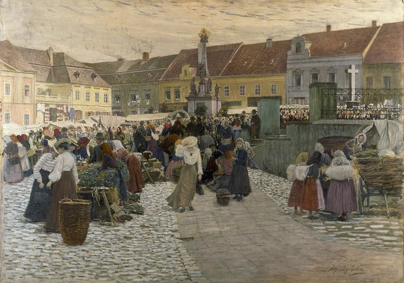Johann Nepomuk Geller - Trh v Hustopečích