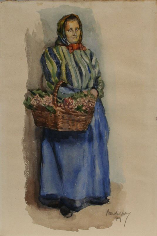 Rudolf Kremlička - Žena s košíkem