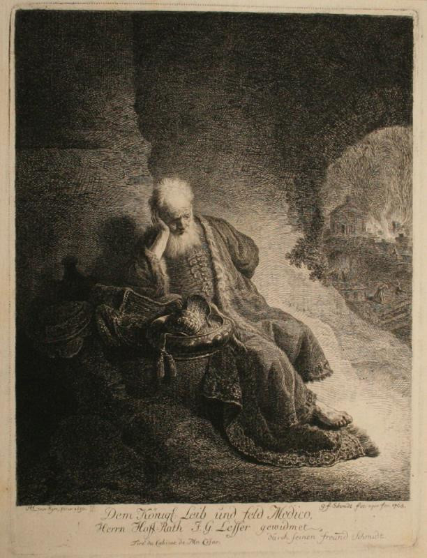 Georg Friedrich Schmidt - Jeremiáš naříkající nad zkázou Jeruzaléma