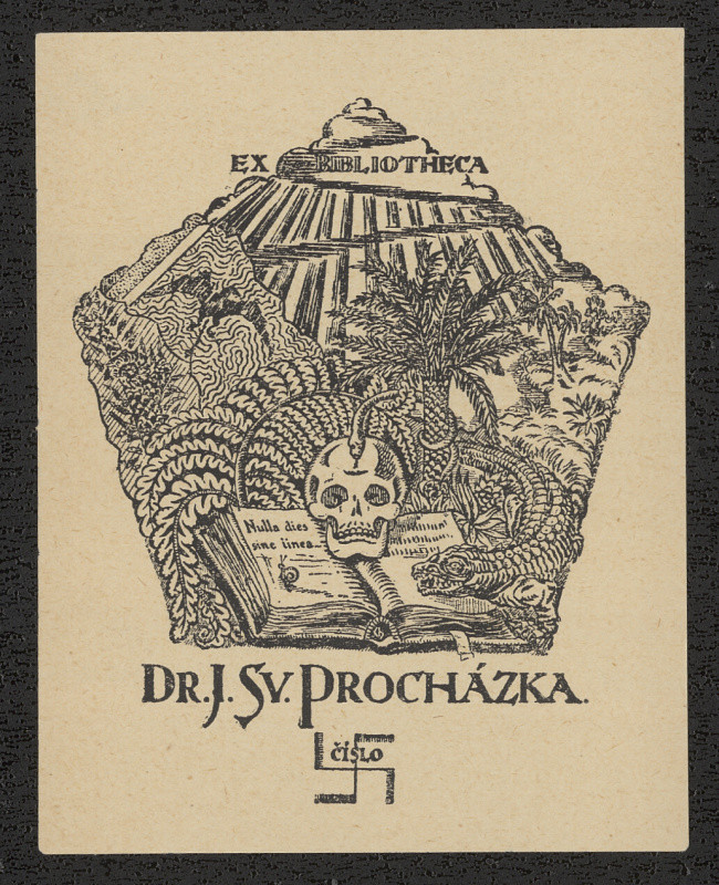 Josef Chlebeček - Ex libris Dr. J. Sv. Procházka