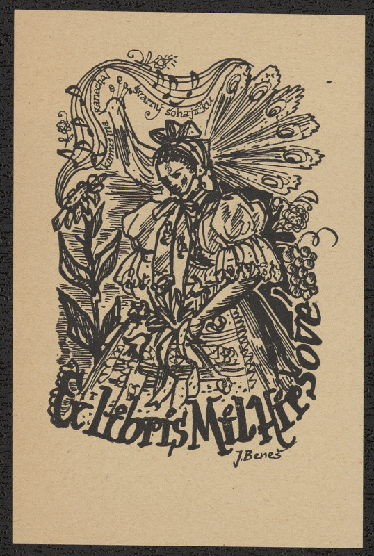 Josef Beneš - Exlibris Mil.Hiršové