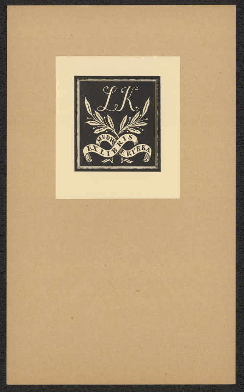 Karel Kinský - Ex libris MUDr. L. Kurka. in Karel Kinský, XVIII. soubor exlibris. Turnov 1943
