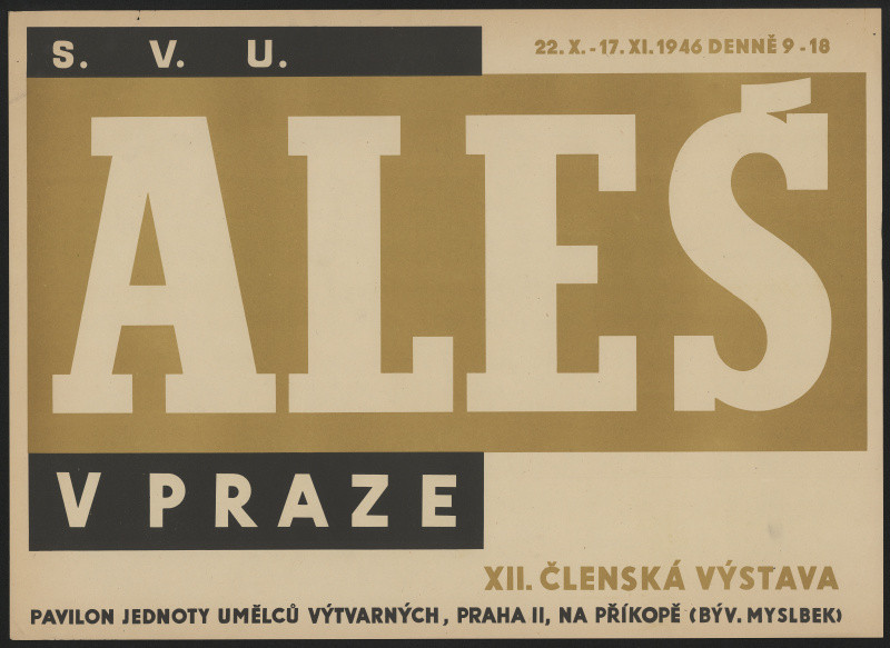 neznámý - S.V.U. Aleš v Praze. XII. členská výstava1946