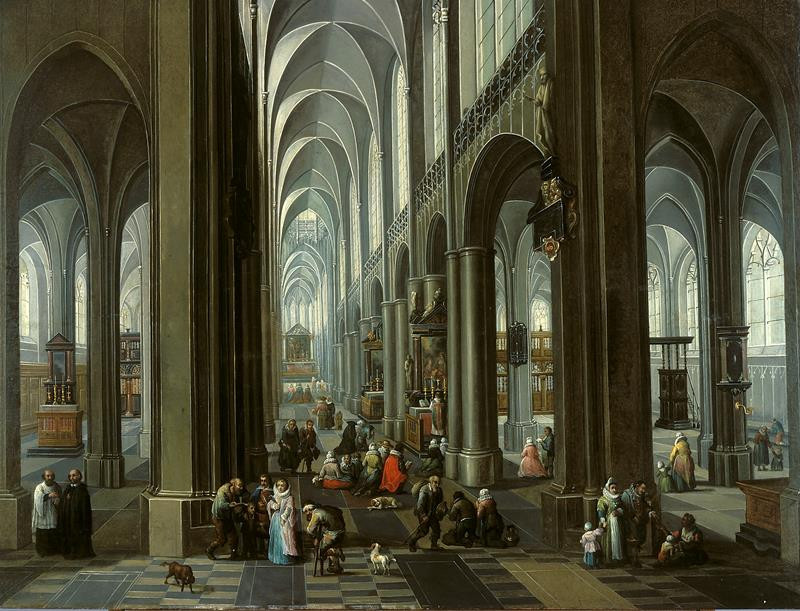 Pieter Neefs ml. - Interiér antverpské katedrály