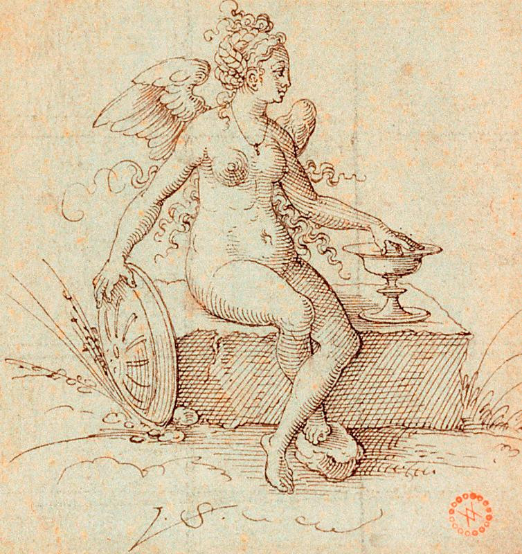 Virgil (Virgilius) Solis (S.V.) - Salus; Nahá žena s křídly