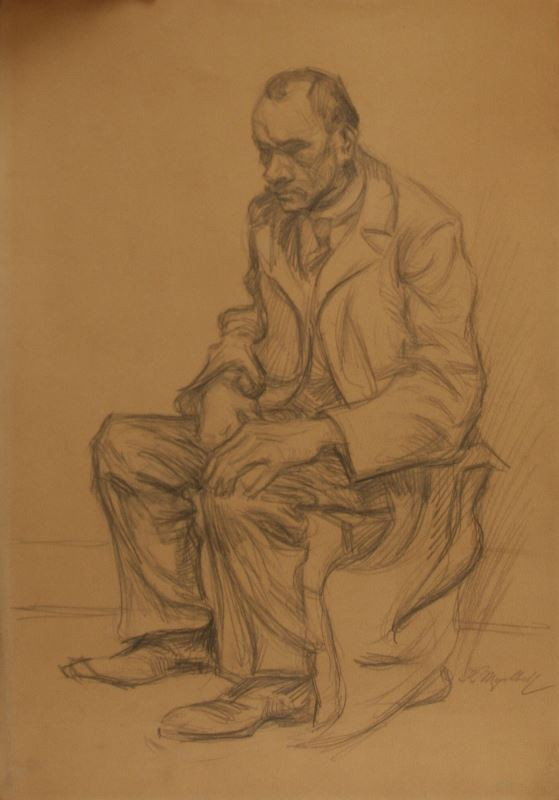 Karel Myslbek - Sedící muž