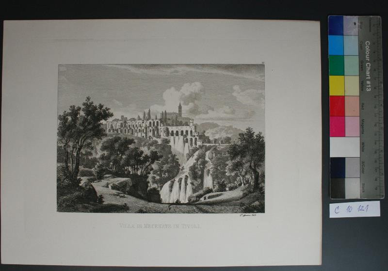 Carl Ferdiand Sprosse - Villa di Mecenate in Tivoli. in Rom 32 Originalradirungen