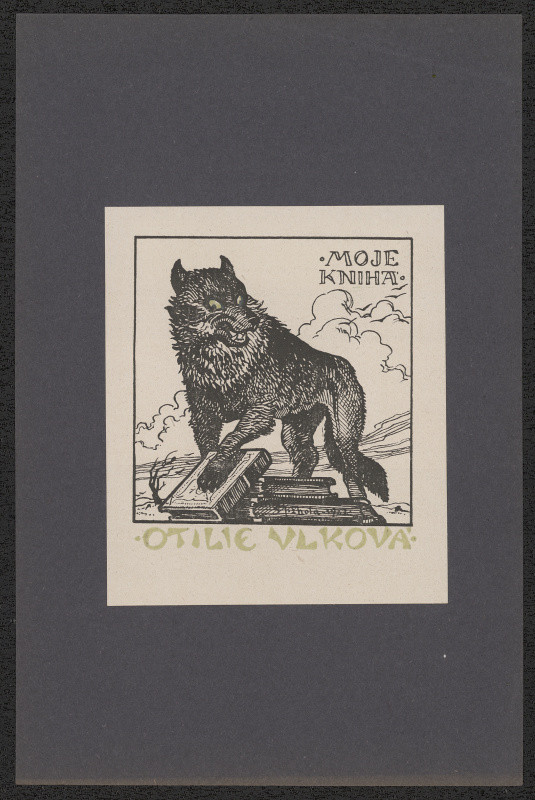 Josef Lhota - Moje kniha Otilie Vlková. in J. Lhota. Dvanáct ex libris. Praha 1922
