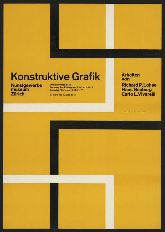 Hans Neuburg - Konstruktive Grafik, Arbeiten von Richard P. Lohse, Hans Neuburg, Carlo P. Vivarelli. Kunstgewerbemuseum Zürich