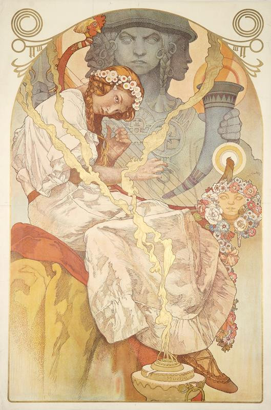 Alfons Mucha - Plakát výstavy 