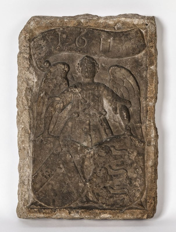 neznámý sochař moravský / rakouský - Relief s andělem a dvěma znaky