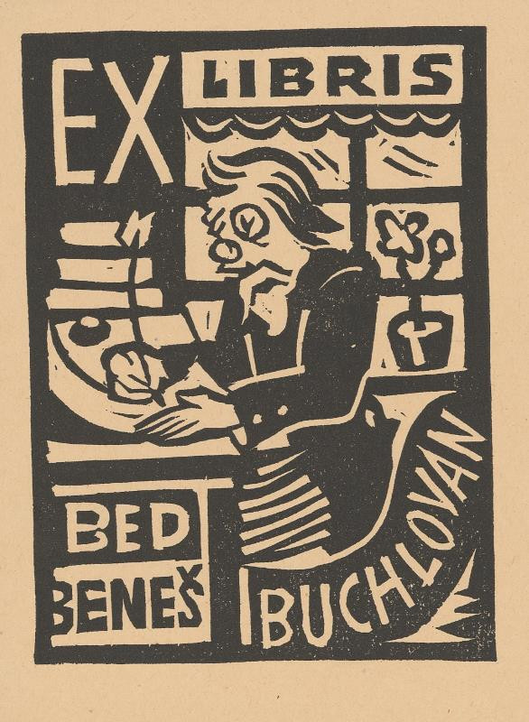 Ľudovít Fulla - Grafický soubor Deset Ex Libris: Bed. Beneš Buchlovan
