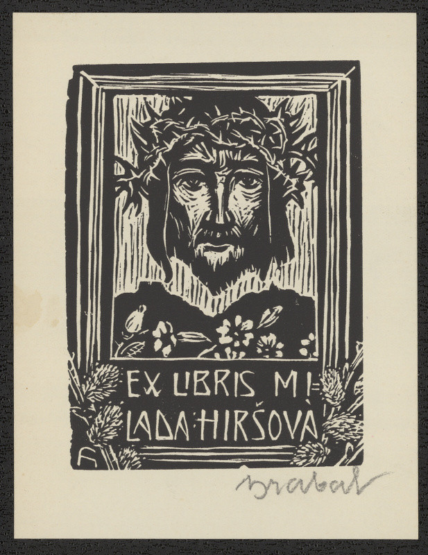 Arnošt (Ernst) Hrabal - Ex libris M. Lada Hiršová