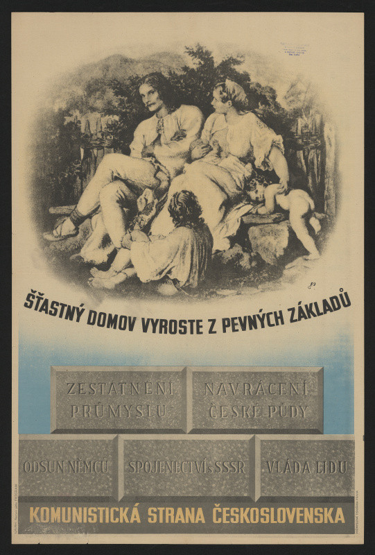 Pracovní pětka PROGRAM - Šťastný domov vyroste z pevných základů. Komunistická strana Československa