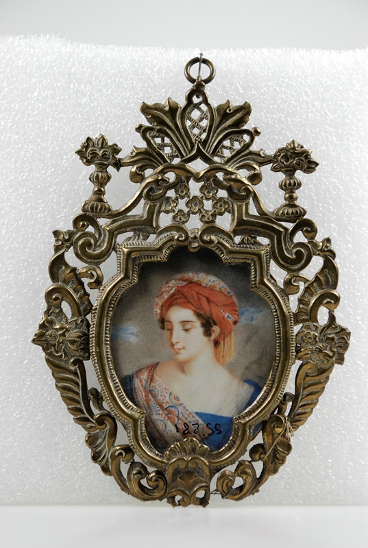 Gustav Gurschner - portrét ženy - miniatura