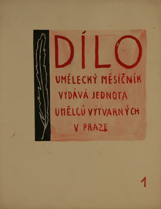 Josef Multrus - Návrh na obálku časopisu Dílo