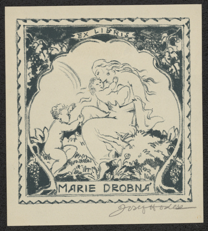 Josef Hodek - Exlibris Marie Drobná