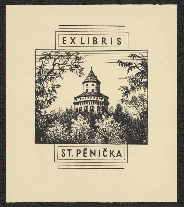 Karel Kinský - Ex libris St. Pěnička