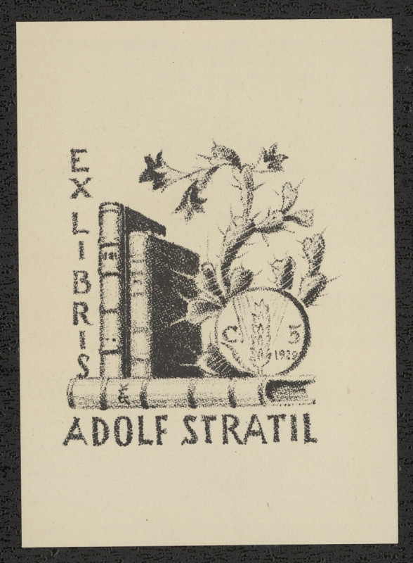 Rudolf (Ruda) Kubíček - Ex libris Adolf Stratil