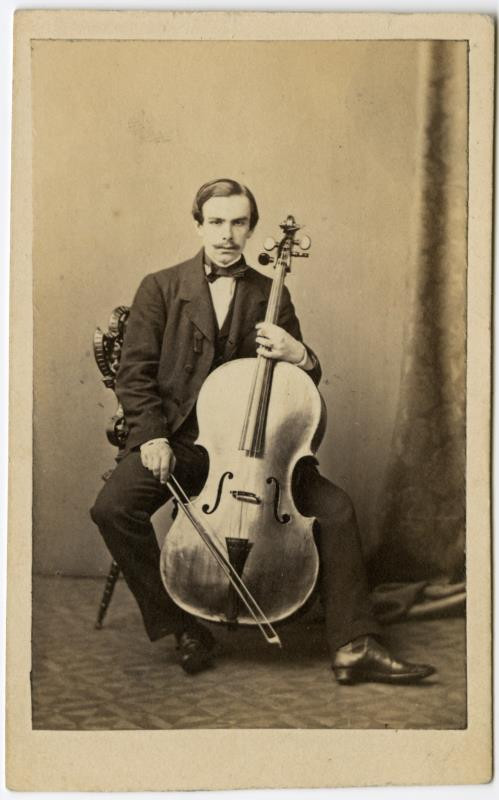 neurčený autor - Portrét violoncellisty