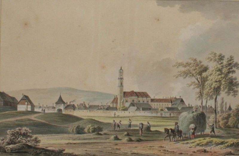 Johann Joseph Schindler - Pohled na kláštěr Lilienfeld v Dolním Rakousku